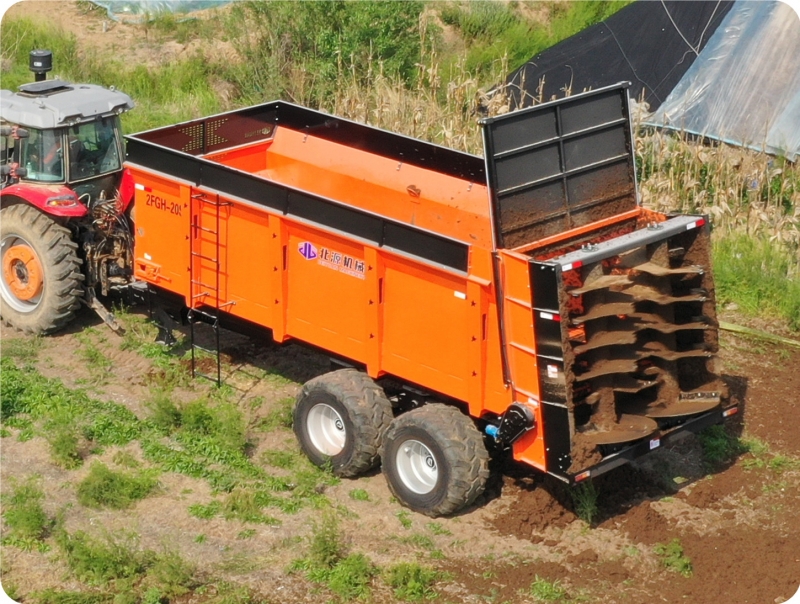 松原20噸大型拖拉機(jī)帶撒糞車